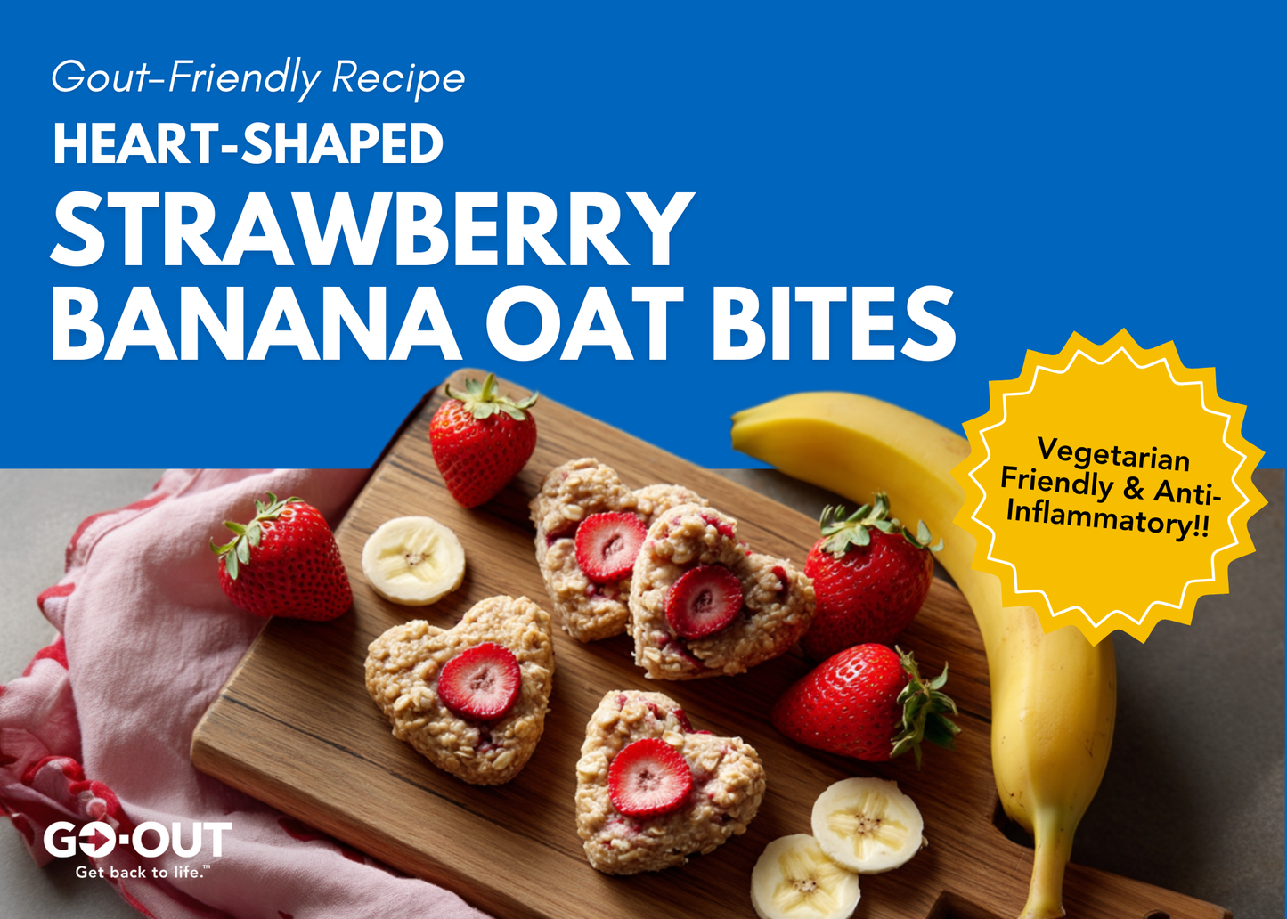 Heart-Shaped Strawberry Banana Oat Bites