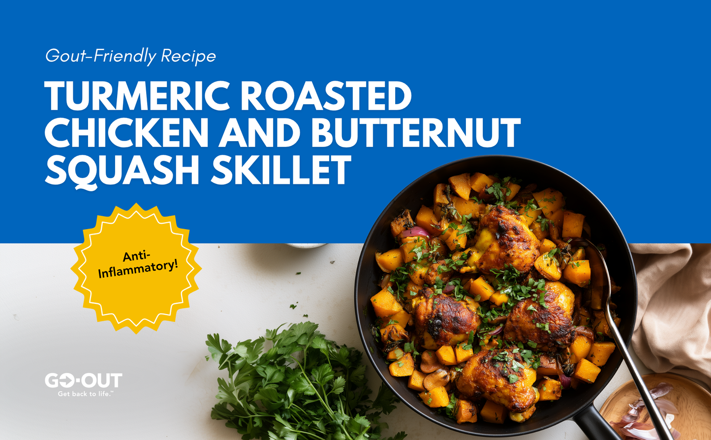 Turmeric Roasted Chicken and Butternut Squash Skillet