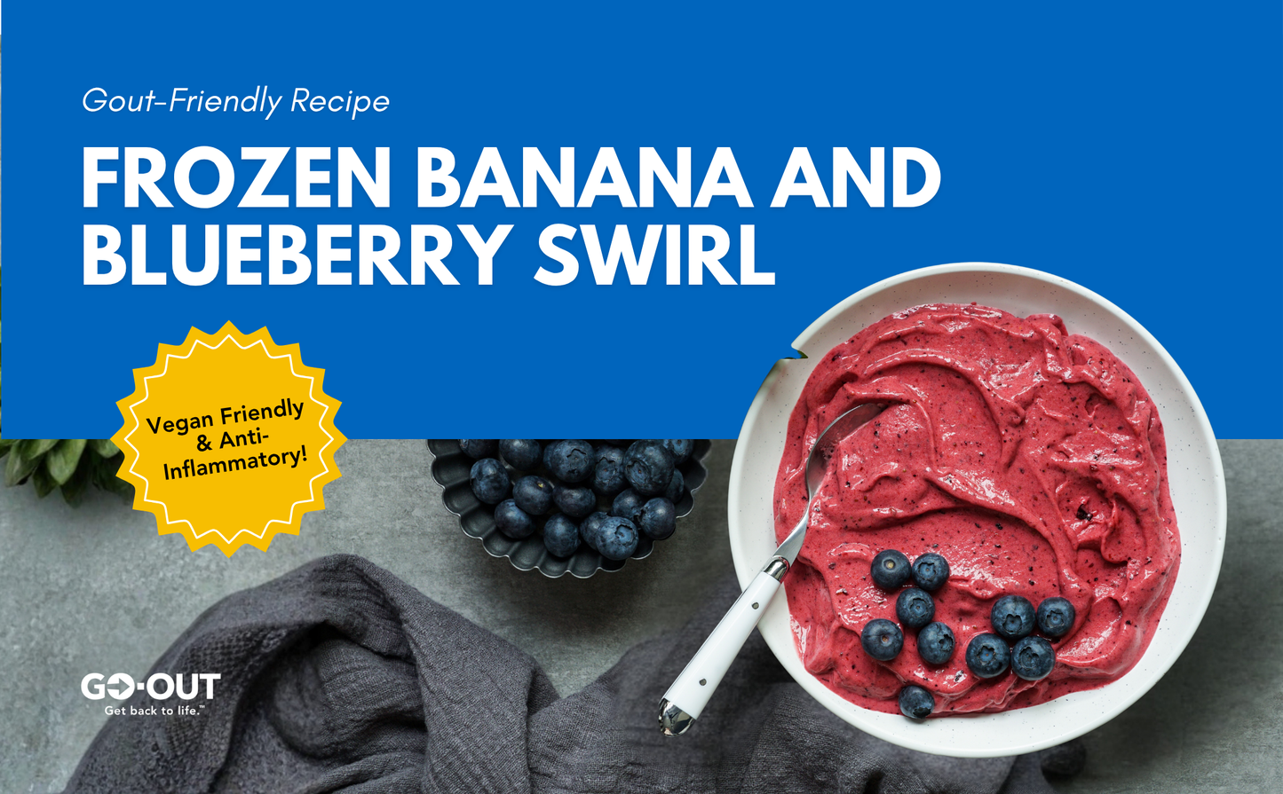 Frozen Banana and Blueberry Swirl