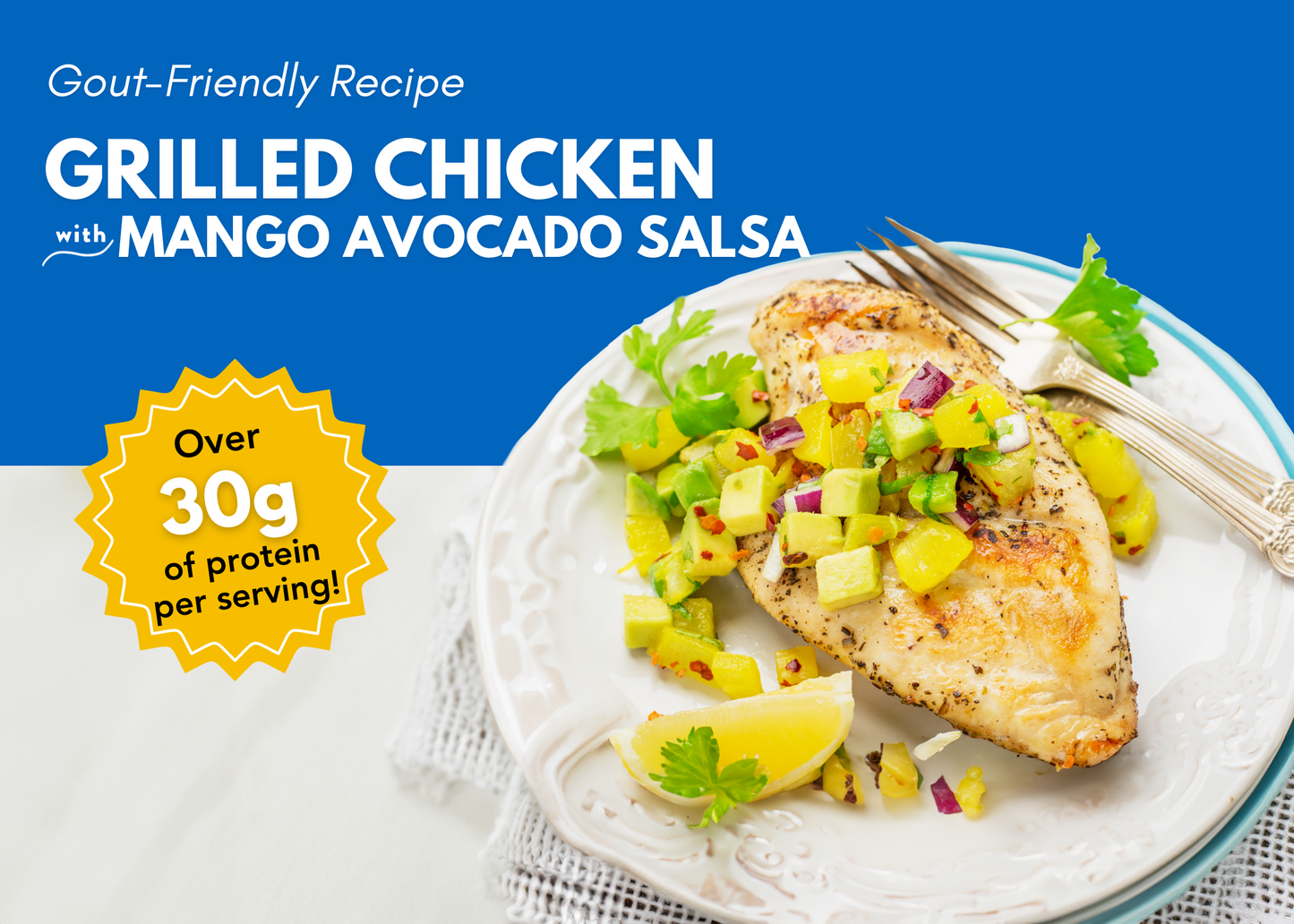 Grilled Chicken with Mango Avocado Salsa