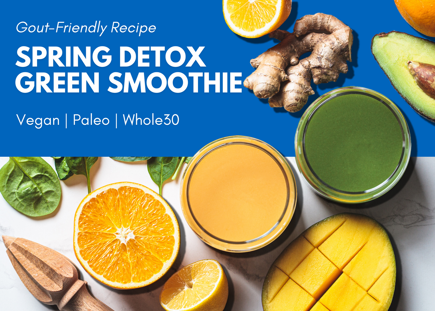 Gout-Friendly Spring Detox Green Smoothie